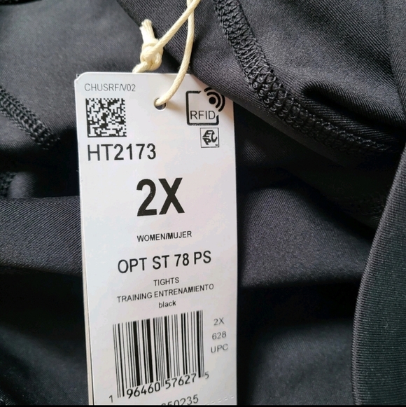 ADIDAS Essential womens high waist tights Plus size 2X Black - Picture 6 of 7